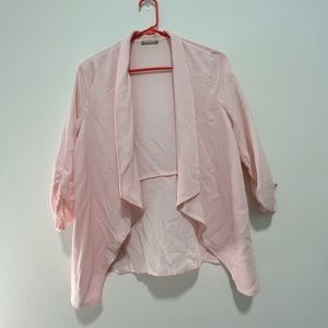 Blush pink open blouse